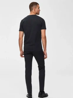 Selected Miesten T-paita, Pima Ss O-neck Musta