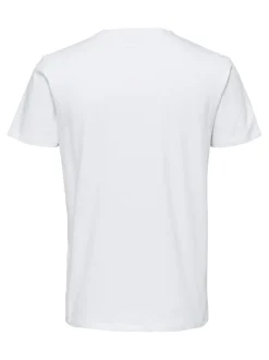 Selected Miesten T-paita, Pima Ss O-neck Valkoinen