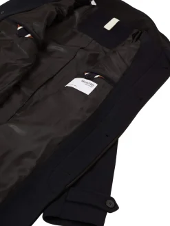 Selected Miesten Villakangastakki, REUBEN WOOL COAT NOS Musta