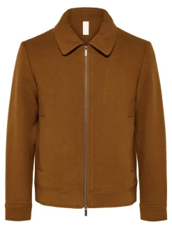 Selected Miesten Villakangastakki, FILIP WOOL JACKET Kameli