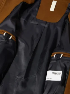 Selected Miesten Villakangastakki, FILIP WOOL JACKET Kameli