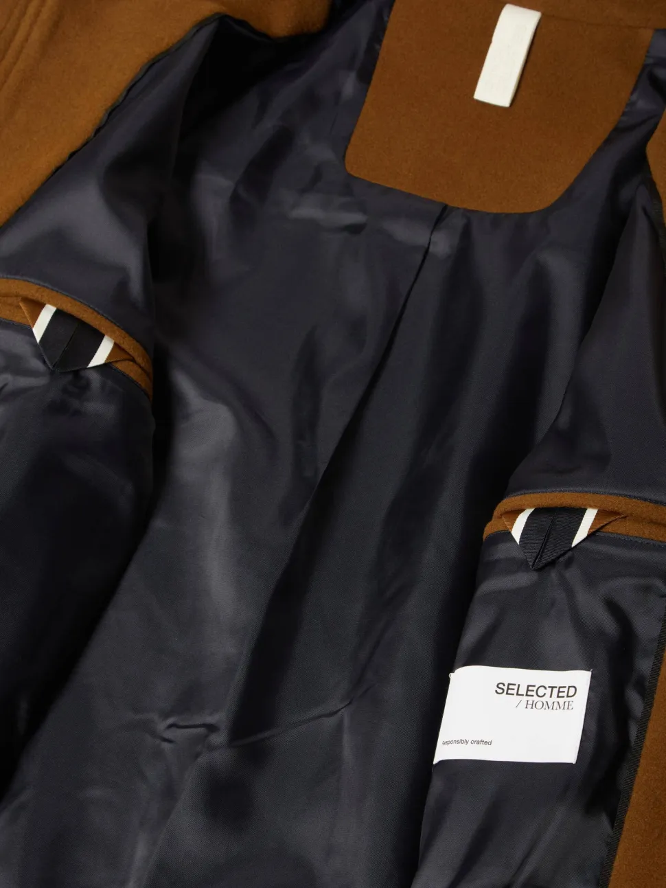 Selected Miesten Villakangastakki, FILIP WOOL JACKET Kameli