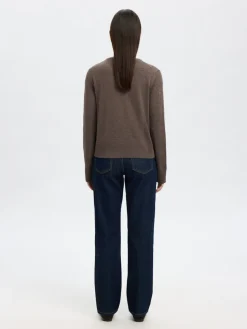 Selected naisten neuletakki, SLFTHEA LS KNIT MERINO CARDIGAN NOOS Delicioso