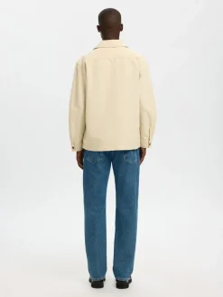 Selected paitatakki SLHRLXRAY Undyed Overshirt, Raw Cotton Undyed