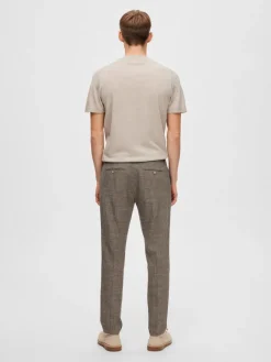 Selected pellavahousut, OASIS LINEN TROUSER Keskiruskea
