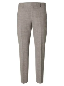 Selected pellavahousut, OASIS LINEN TROUSER Keskiruskea