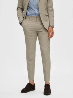Selected pellavahousut, OASIS LINEN TROUSER Sand