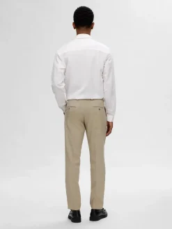 Selected pellavahousut, OASIS LINEN TROUSER Sand