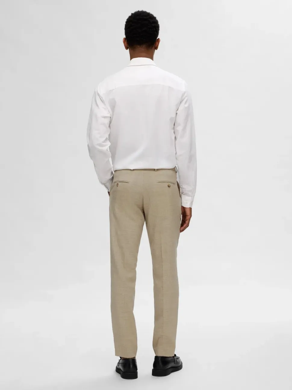 Selected pellavahousut, OASIS LINEN TROUSER Sand