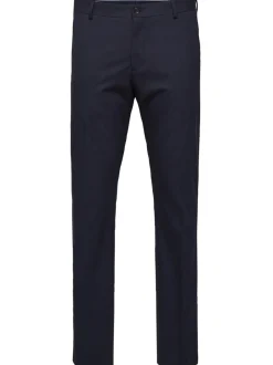 Selected Puvun Housut,One Logan Tummansininen