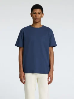 Selected t-paita, JOSEPH PIQUE SS O-NECK Indigo