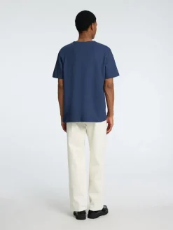 Selected t-paita, JOSEPH PIQUE SS O-NECK Indigo