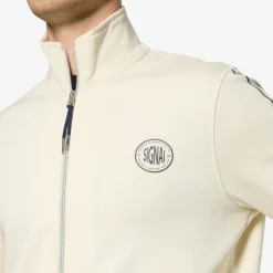 Signal miesten collegepaita Mattssi Zip Sweat Cardigan, luonnonvalkoinen