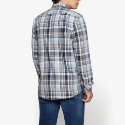 Signal miesten kauluspaita, PETER CHECK Oranssiruutu