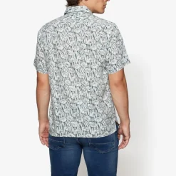 Signal miesten kauluspaita, HUBERT SI LIN STRAW Sininen Kuosi