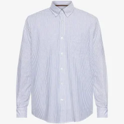 Signal Miesten Kauluspaita, SCOTTSIG OXFORD Raidallinen Sininen