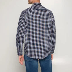 Signal miesten kauluspaita Sunesi Small Check, sininen ruutu