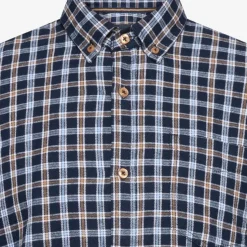 Signal miesten kauluspaita Sunesi Small Check, sininen ruutu