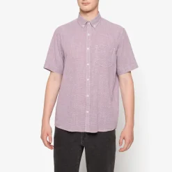 Signal miesten lyhythihainen kauluspaita, PITT STRUCTURE Kuosi, Punainen