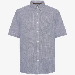 Signal miesten lyhythihainen kauluspaita, PITT STRUCTURE Sininen Kuosi