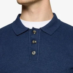 Signal miesten neulepusero Klassi Structure Polo, tummansininen