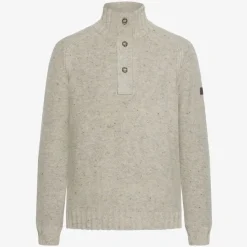 Signal Miesten Neulepusero, AMADEUSSI DONEGAL BUTTON Luonnonvalkoinen