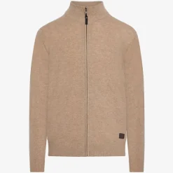 Signal Miesten Neuletakki, RUIS ZIP CARDIGAN LAMBSWOOL Beige
