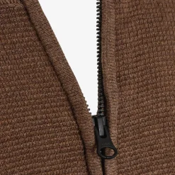 Signal Miesten Neuletakki, VIRGIL STRUCTURE ZIP CARDIGAN Keskiruskea