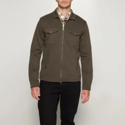 Signal miesten paita, BERTLE ZIP OVERSHIRT Armeijanvihreä