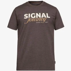 Signal miesten t-paita, DIZZYSI LOGO TEE Tummanruskea