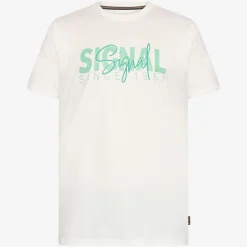 Signal miesten t-paita, OWEN PRINT TEE Luonnonvalkoinen