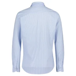 Sinnuu Miesten Kauluspaita TECHNICAL SHIRT STRIPE, MADE IN EUROPE Raidallinen Sininen