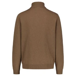 Sinnuu Miesten Neulepoolo ROLLNECK FINE MERINO WOOL MADE IN ITALY Beige