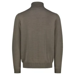 Sinnuu miesten pooloneule Rollneck Merino Wool Made in Italy, harmaanruskea