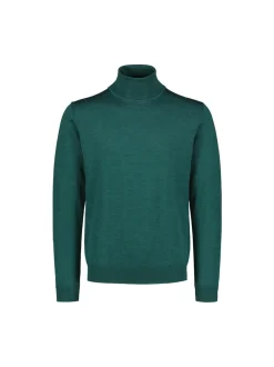 Sinnuu Miesten Pooloneule Merino Roll Neck Vihreä