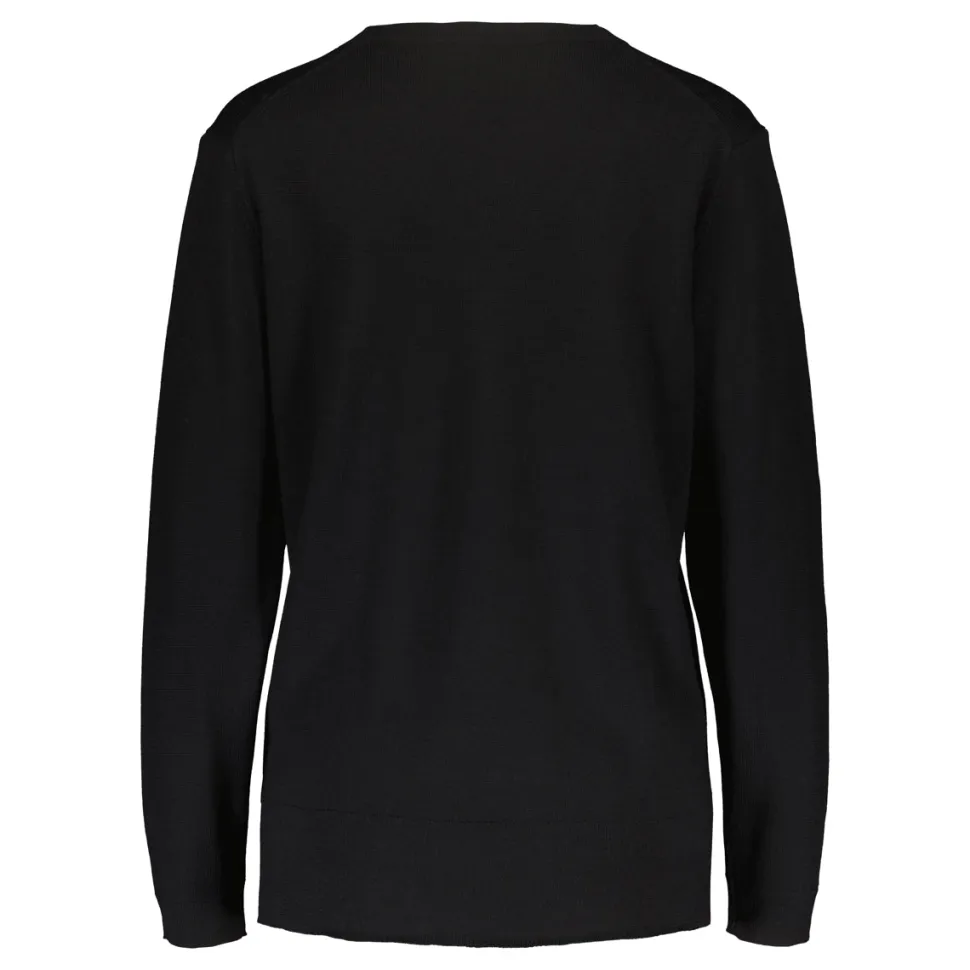 Sinnuu Naisten Neule, Sinnuu W Round Neck 100% Merino E.Fine Musta