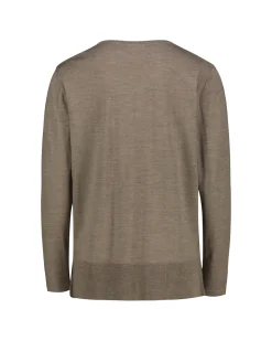 Sinnuu naisten neulepusero Laura merinoneule, vaalea beige