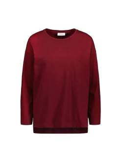 Sinnuu Naisten Paita Sinnuu Overshirt T-Shirt LS Viininpunainen