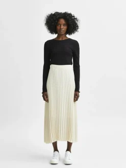 SLFALEXIS MW MIDI SKIRT B NOOS Birch
