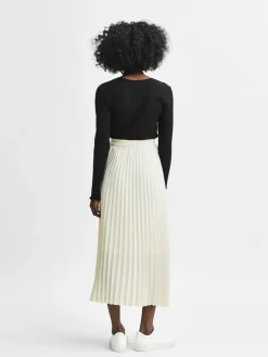 SLFALEXIS MW MIDI SKIRT B NOOS Birch