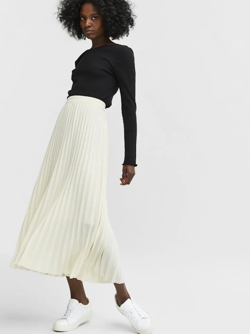 SLFALEXIS MW MIDI SKIRT B NOOS Birch