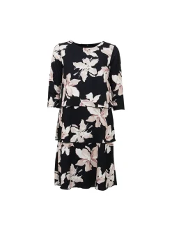 S.T.I mekko Jude Dress, kuosillinen beige