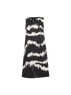 S.T.I Naisten Mekko CHAYN ZEBRA DRESS Musta Kuosi