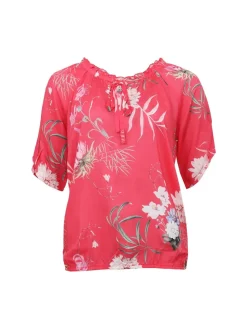 S.T.I Naisten Pusero KADY BLOUSE 64CM Punainen Kuosi