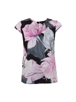 S.T.I naisten pusero, KAIZA BLOUSE 66CM Musta Kuosi