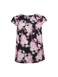 S.T.I naisten pusero, KAIZA BLOUSE Musta Kuosi