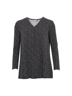 S.T.I Naisten Tunika, FIINA TUNIC 74CM Mustavalkoinen