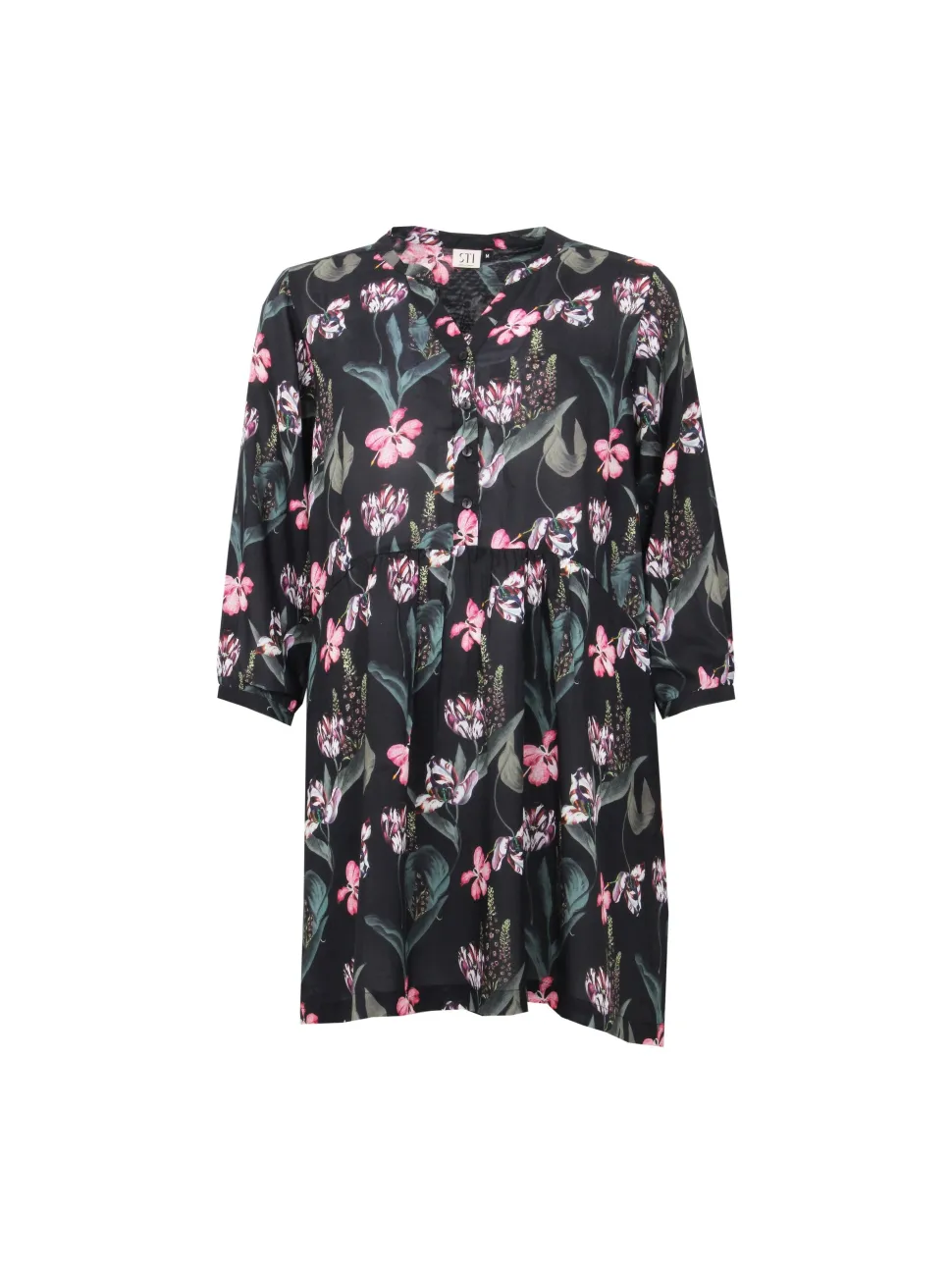 S.T.I naisten tunika, KASANDRA TUNIC 84 CM Musta Kuosi