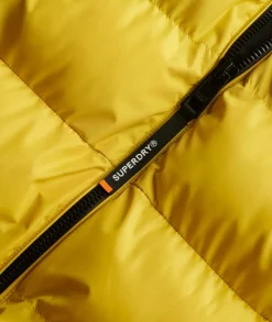 Superdry Miesten Talvitakki, Hooded Sports Puffer Jacket KELTAINEN