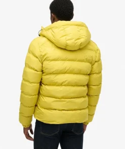 Superdry Miesten Talvitakki, Hooded Sports Puffer Jacket KELTAINEN